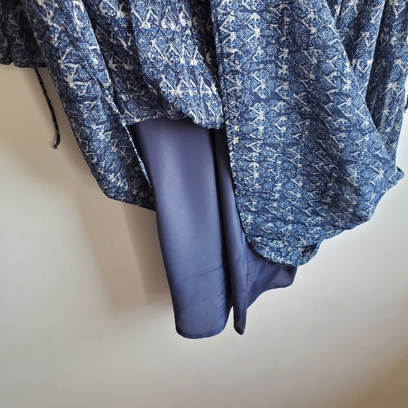 Lucky Brand EUC Flowy Blue Long Top Dress - Picture 3 of 5
